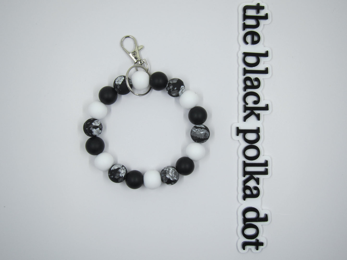 black & white floral