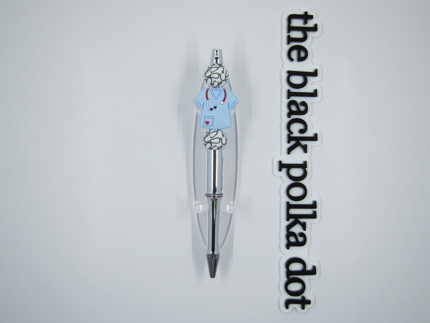 light blue scrub top