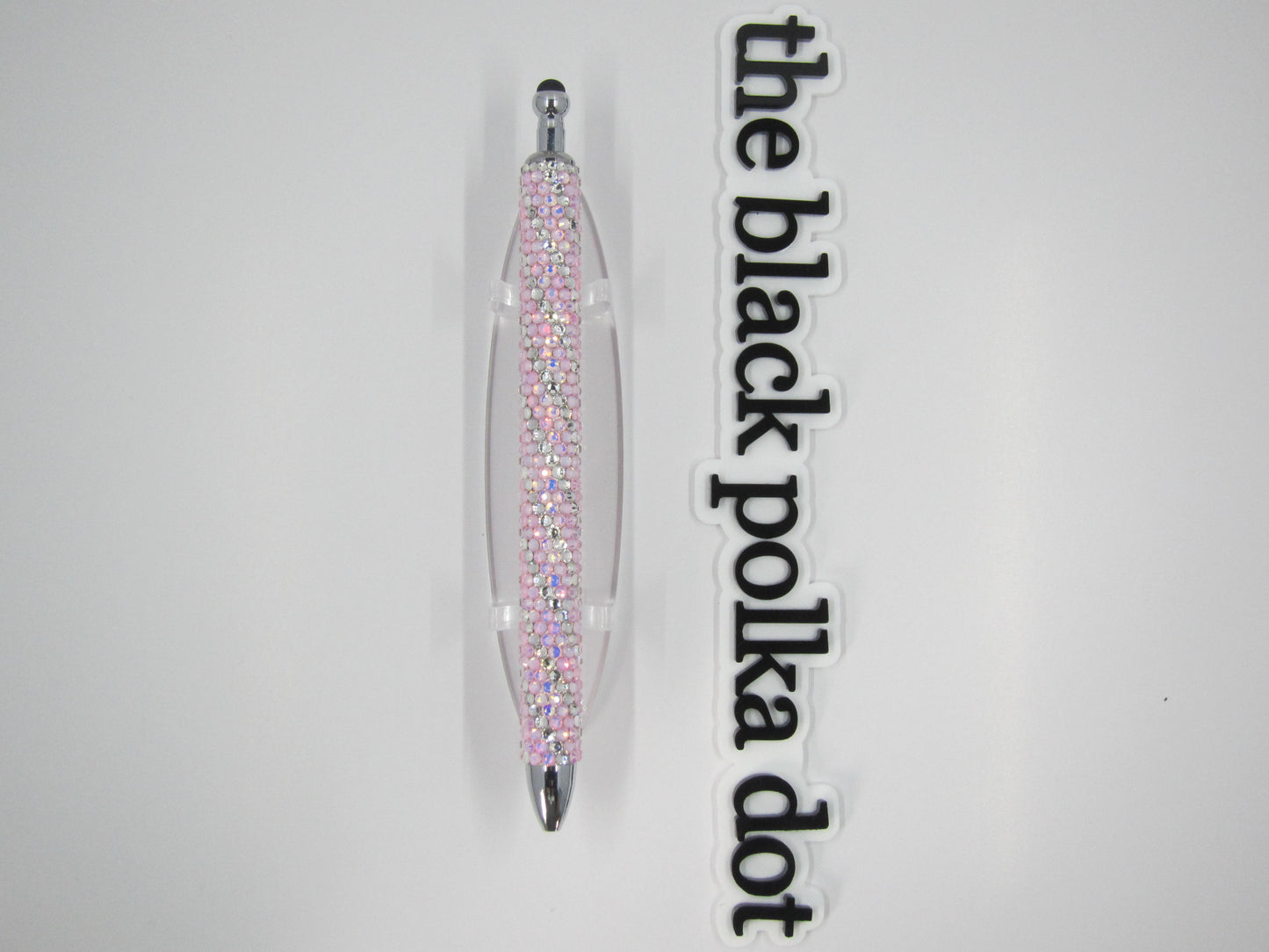 light pink and crystal spiral