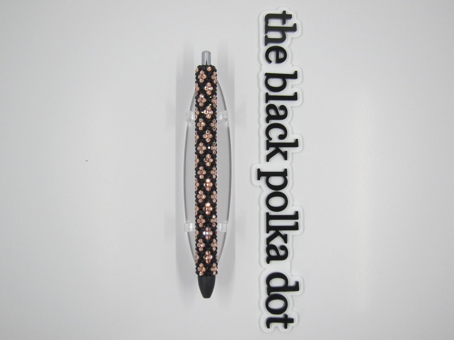 black and rose gold diamond