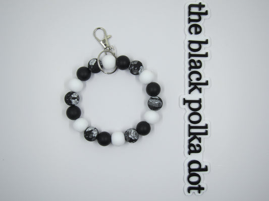 black & white floral