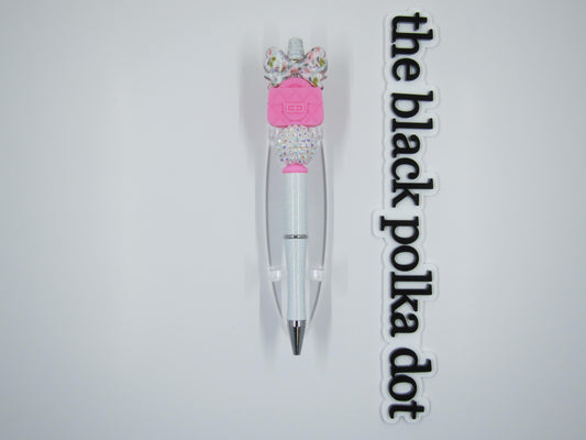 floral bow and purse